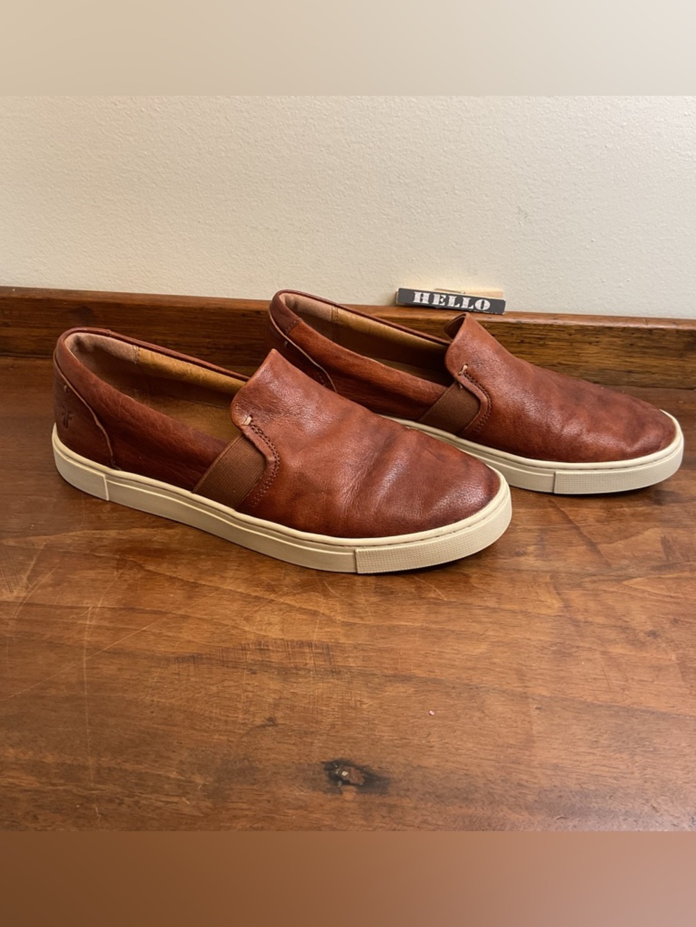 Frye Ivy Cognac Leather Slip On Casual Comfort Shoes Women’s 7.5M 3471274-COG